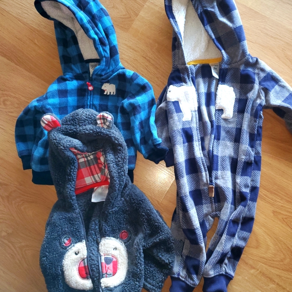 6 month boy zip up hoodie
